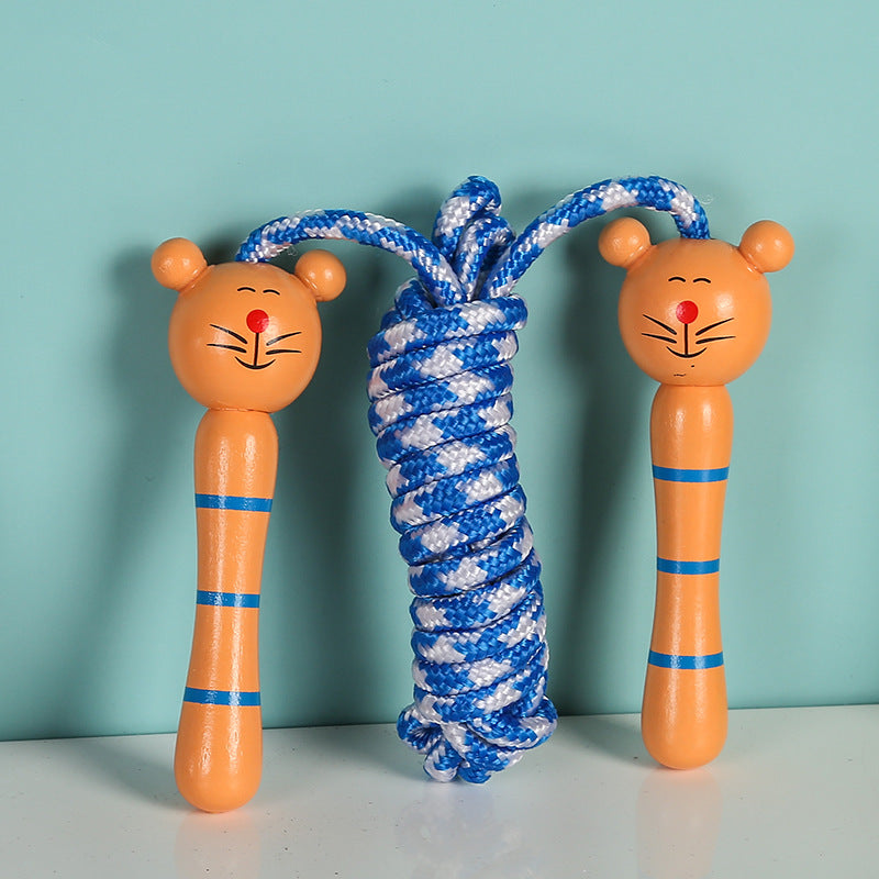 Jump into Fun with Our Cartoon Wooden Handle Children's Jumping Rope!