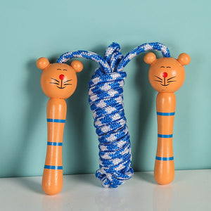 Jump into Fun with Our Cartoon Wooden Handle Children's Jumping Rope!