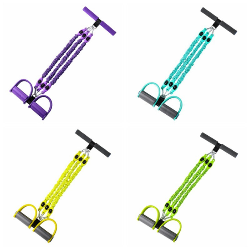 Multi-Function Latex Resistance Bands With Pedal Pull Rope For Fitness