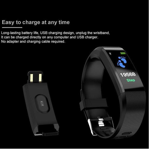 Bluetooth Smart Bracelet With Heart Rate Activity Fitness Tracker