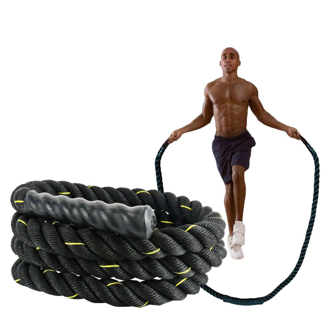 Heavy-Duty Triple-Strand Weighted Jump Rope For Fitness Training