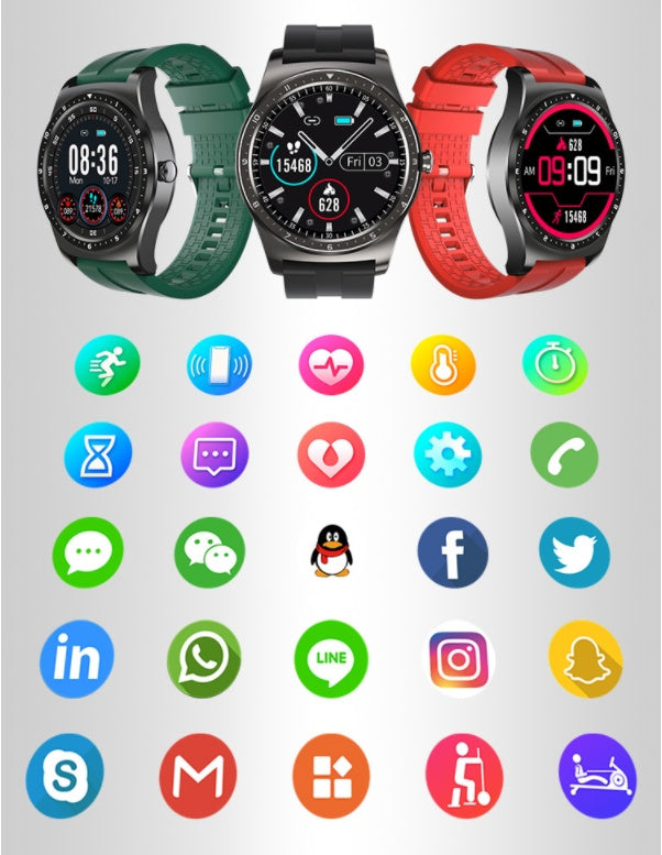 Full Touch Smartwatch With Heart Rate Blood Pressure And Fitness Tracking