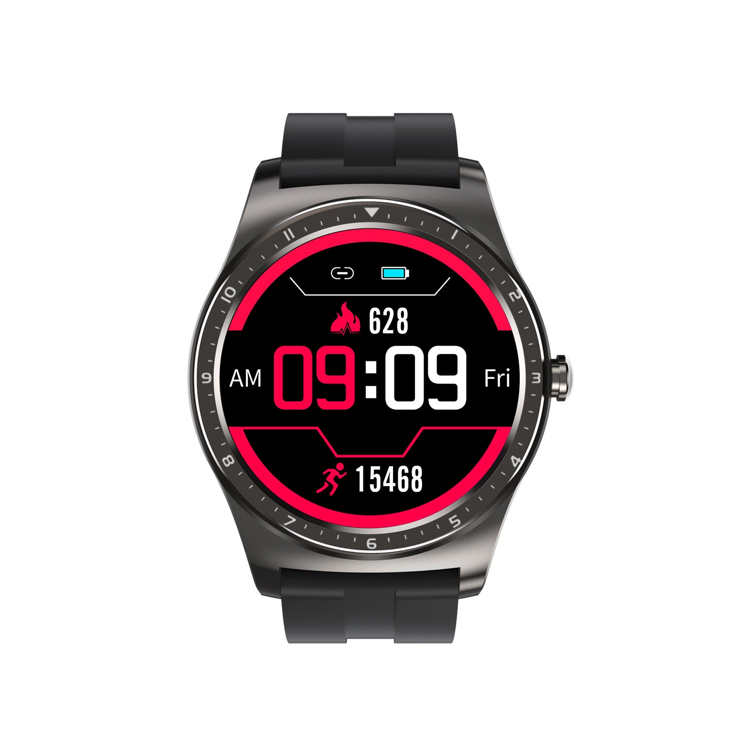 Full Touch Smartwatch With Heart Rate Blood Pressure And Fitness Tracking