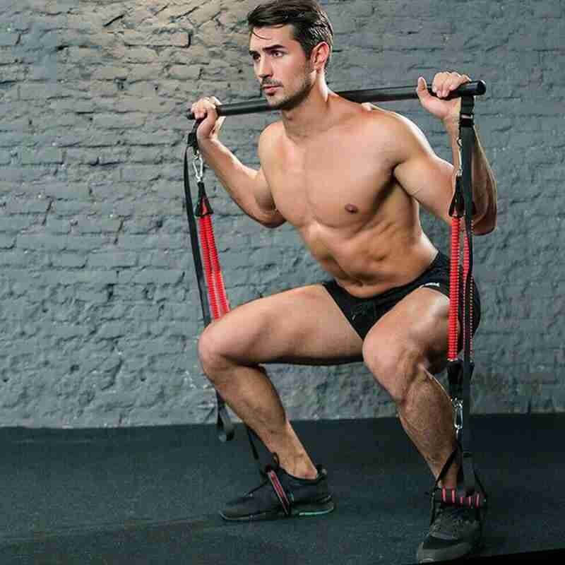 Portable Pilates Bar Kit With Resistance Bands For Home Workout