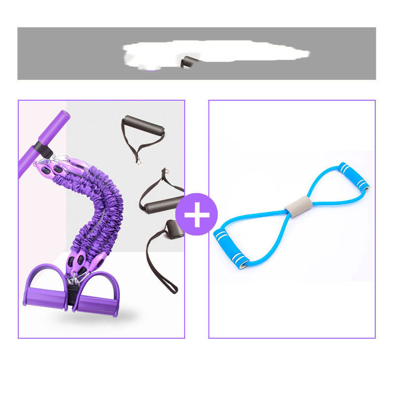Multi-Function Latex Resistance Bands With Pedal Pull Rope For Fitness