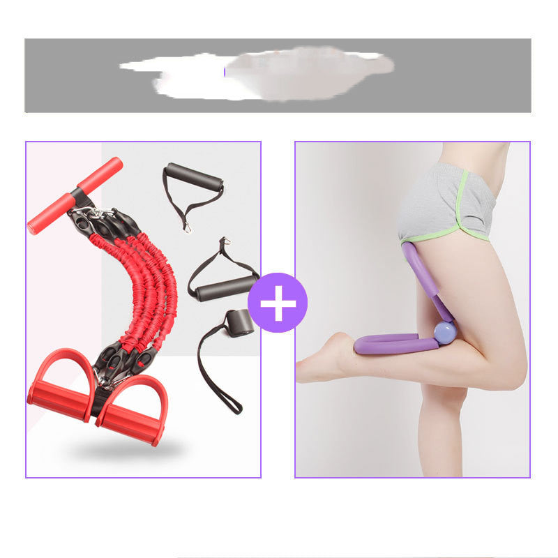 Multi-Function Latex Resistance Bands With Pedal Pull Rope For Fitness