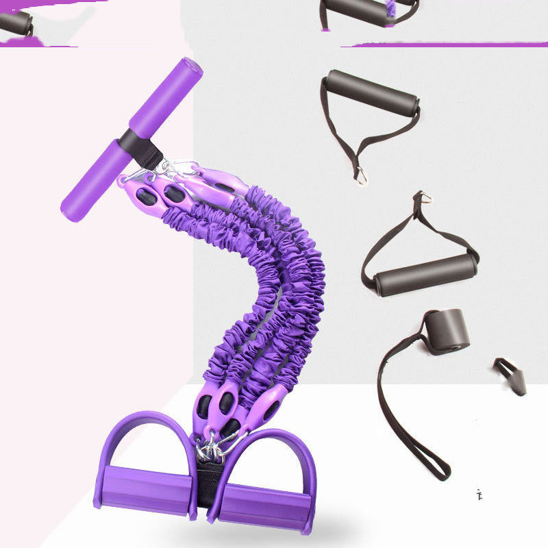 Multi-Function Latex Resistance Bands With Pedal Pull Rope For Fitness