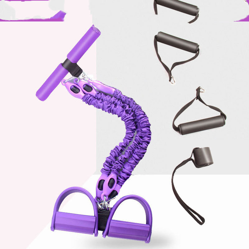 Multi-Function Latex Resistance Bands With Pedal Pull Rope For Fitness
