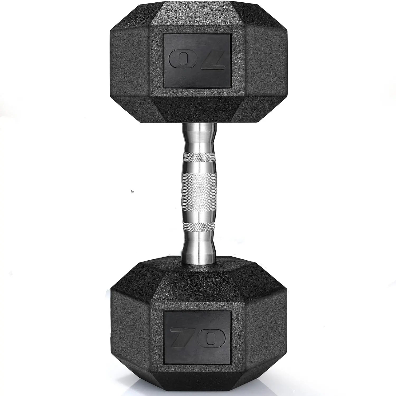 Rubber Hex Dumbbell – 30 to 75 lb | Home Gym Strength Training