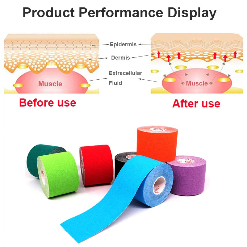 Waterproof Kinesiology Tape – Elastic Athletic Support for Sports & Recovery