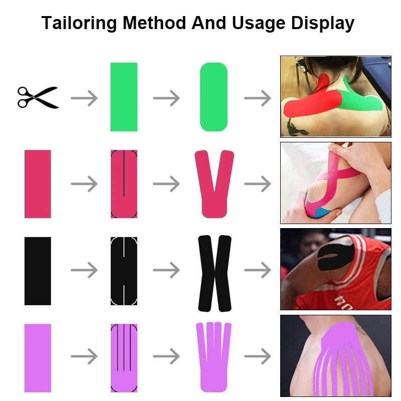 Waterproof Kinesiology Tape – Elastic Athletic Support for Sports & Recovery