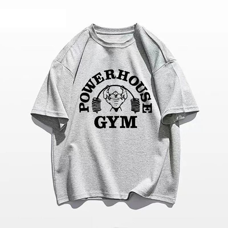 Weightlifting Print Cotton T-Shirt – Men's Gym Tee