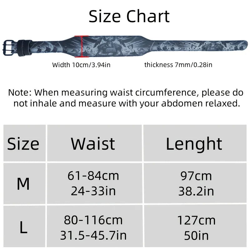 Mythology Weightlifting Belt – PU Leather Waist Support for Men & Women