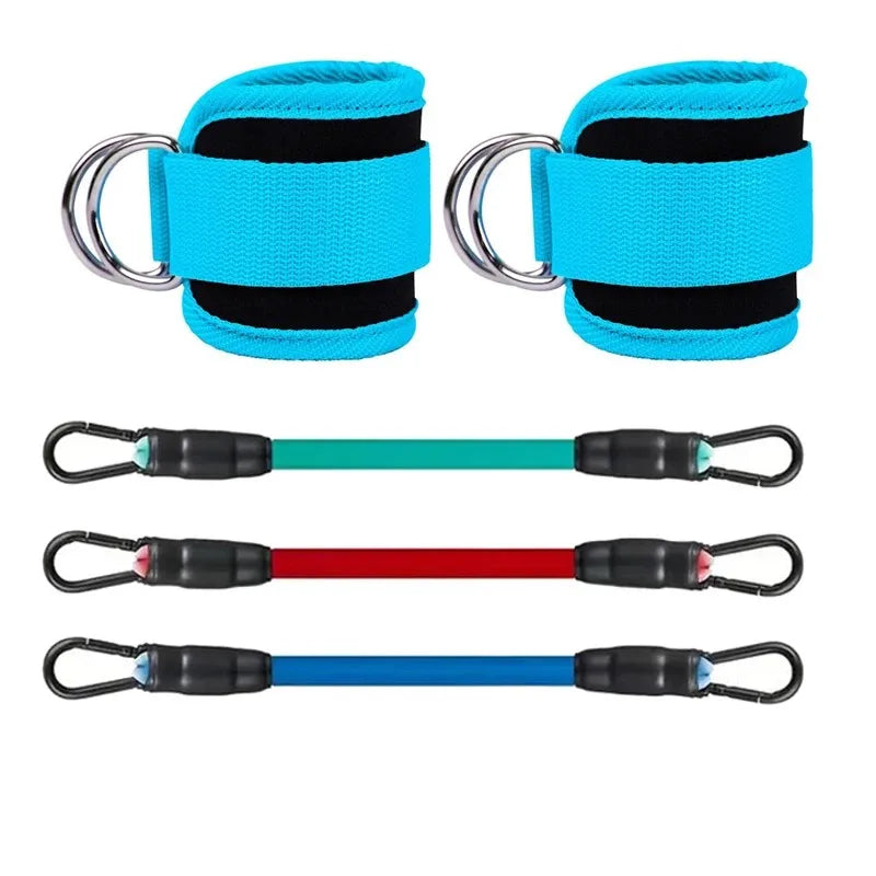 Ankle Straps Resistance Bands Set – Elastic Fitness Bands for Glutes, Legs & Gym Workouts