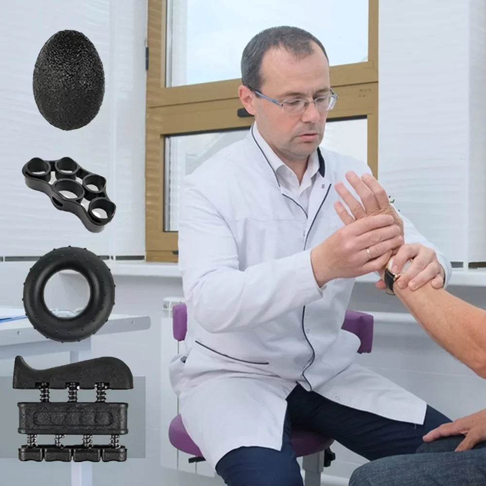 Hand Grip Strengthener Kit – Finger Exercise & Rehabilitation Training Tool