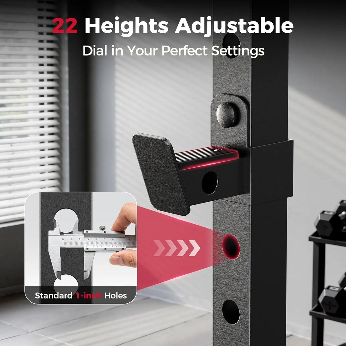 Adjustable Multi-Functional Squat Rack Stand with Pull-Up Bar – Fits 6FT & 7FT Barbells
