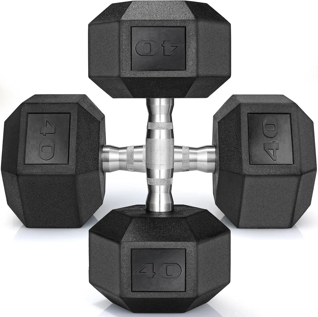 Rubber Hex Dumbbell – 30 to 75 lb | Home Gym Strength Training