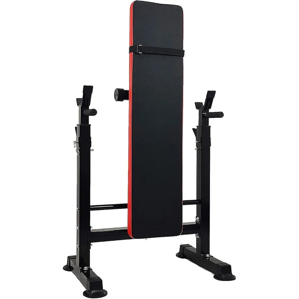 Weight Bench with Squat Rack – 400 lb Capacity, 6-Position Barbell Holder