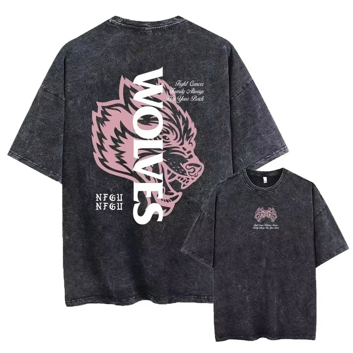 Darc Wolves Vintage Washed Gym T-Shirt – Unisex Fitness Tee
