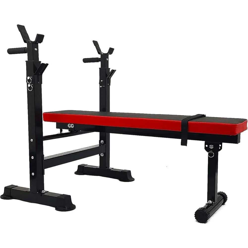 Weight Bench with Squat Rack – 400 lb Capacity, 6-Position Barbell Holder