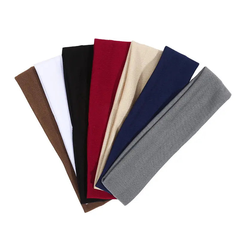 7-Pack Elastic Sports Headbands – Stretchy Sweatbands for Fitness, Yoga, Running & Cycling