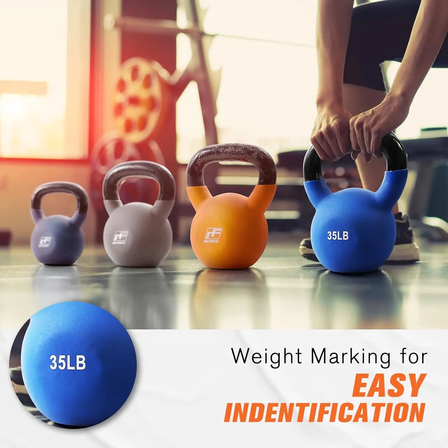 Neoprene Coated Cast Iron Kettlebell