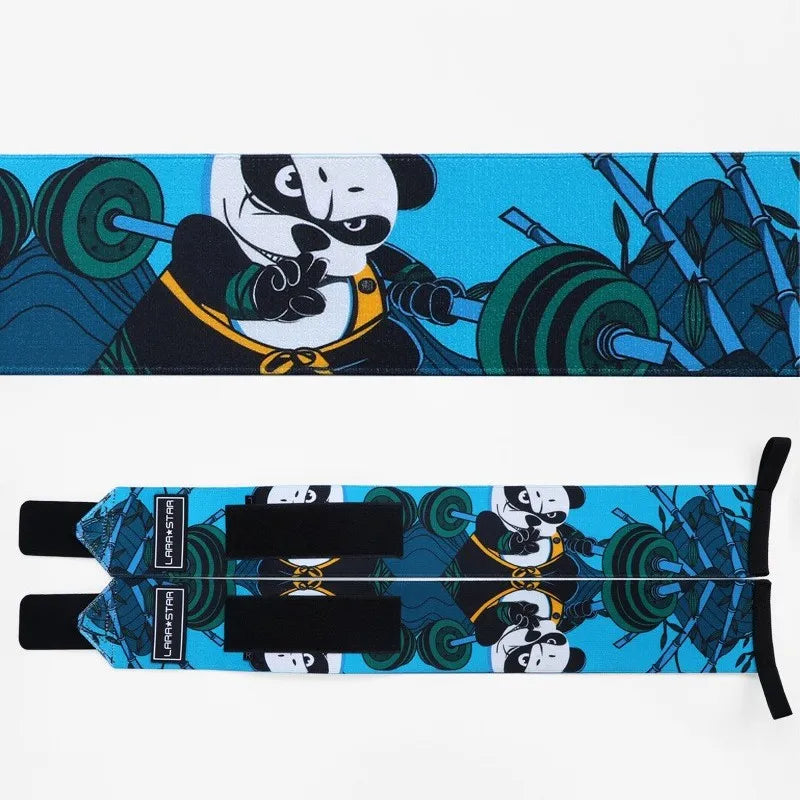 Panda Wrist Wraps – Elastic Support with Thumb Loop for Weightlifting & Pull-Ups