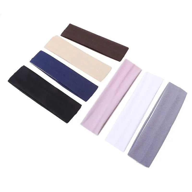7-Pack Elastic Sports Headbands – Stretchy Sweatbands for Fitness, Yoga, Running & Cycling