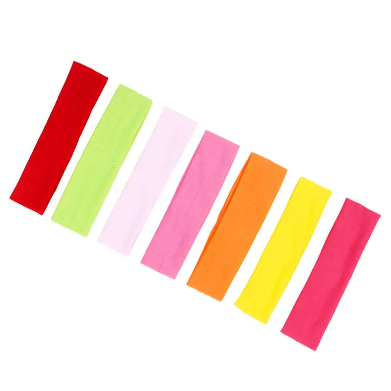 7-Pack Elastic Sports Headbands – Stretchy Sweatbands for Fitness, Yoga, Running & Cycling
