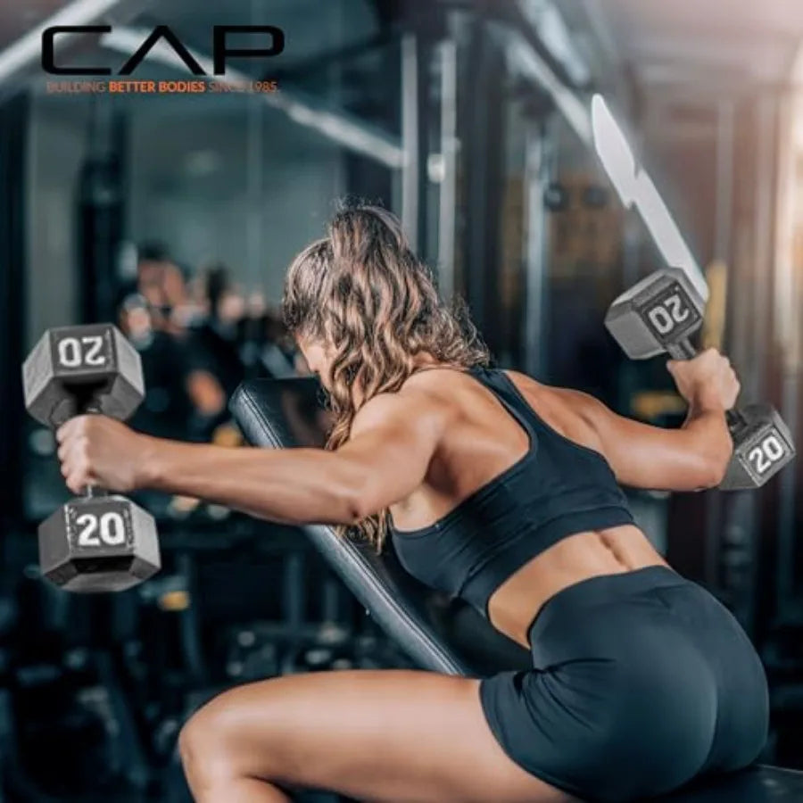 Cast Iron Hex Dumbbell Pair – 25 lb | Home Gym Strength Training