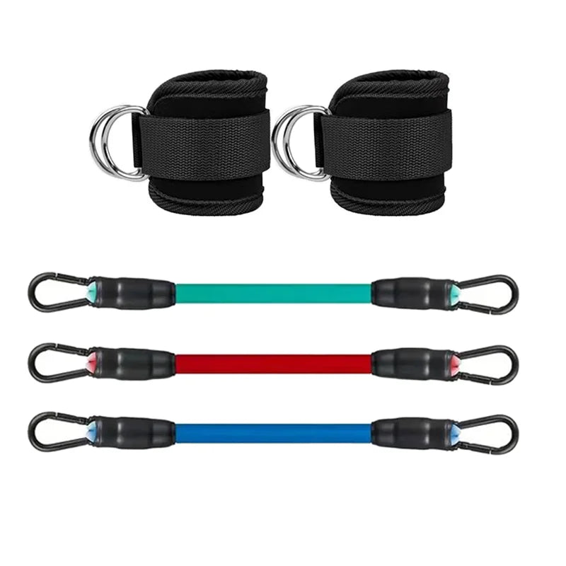 Ankle Straps Resistance Bands Set – Elastic Fitness Bands for Glutes, Legs & Gym Workouts