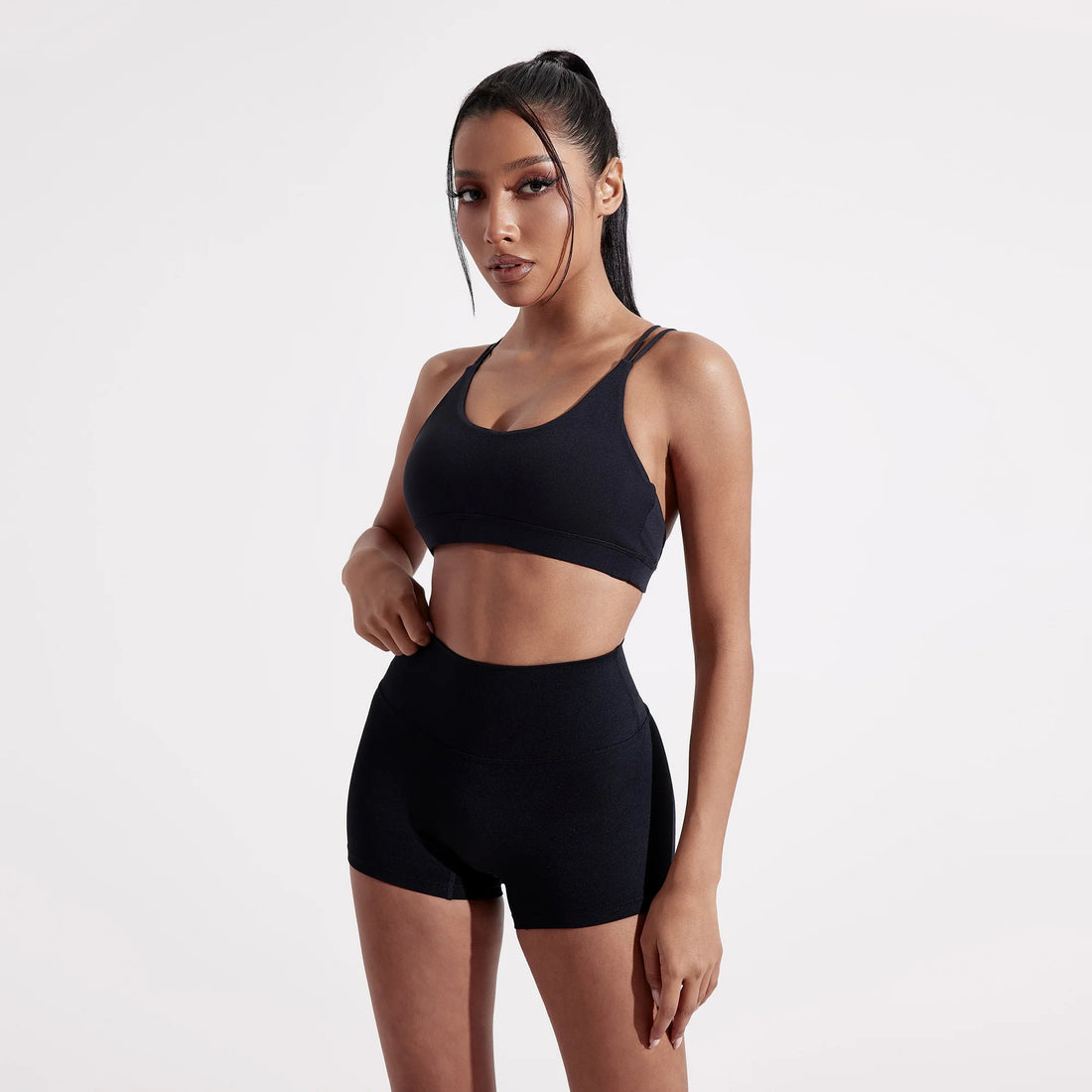 Cross-Back Sports Bra – High Support Gym & Yoga Top