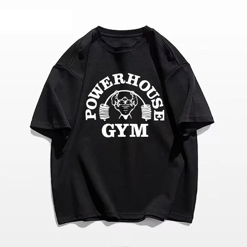 Weightlifting Print Cotton T-Shirt – Men's Gym Tee