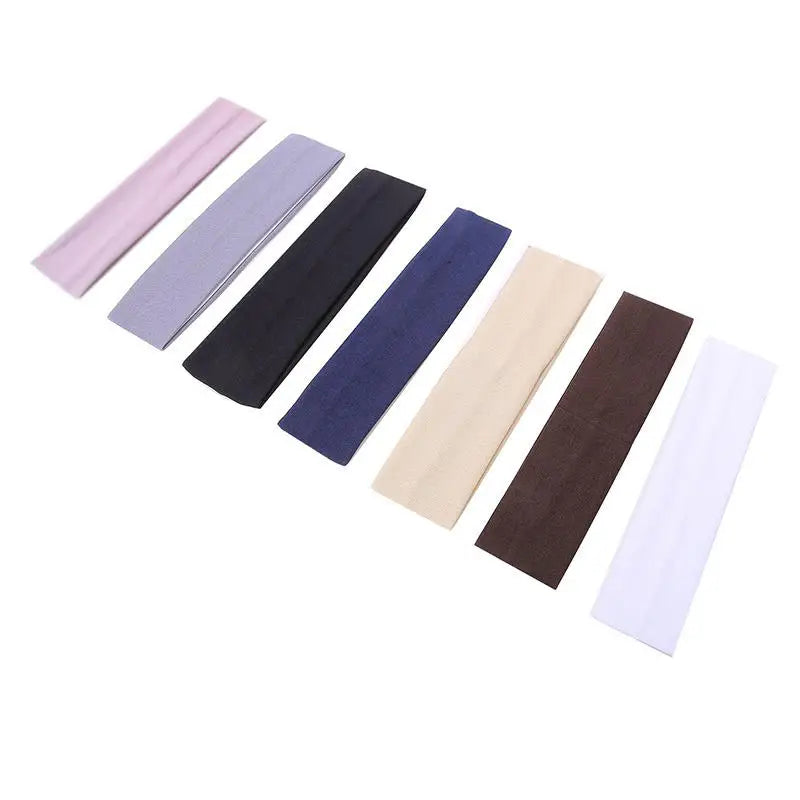 7-Pack Elastic Sports Headbands – Stretchy Sweatbands for Fitness, Yoga, Running & Cycling