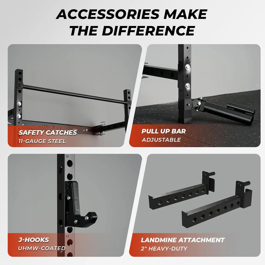 Folding Wall Mounted Squat Rack – 1,000 lb Capacity Power Rack with Pull-Up Bar & J-Hooks