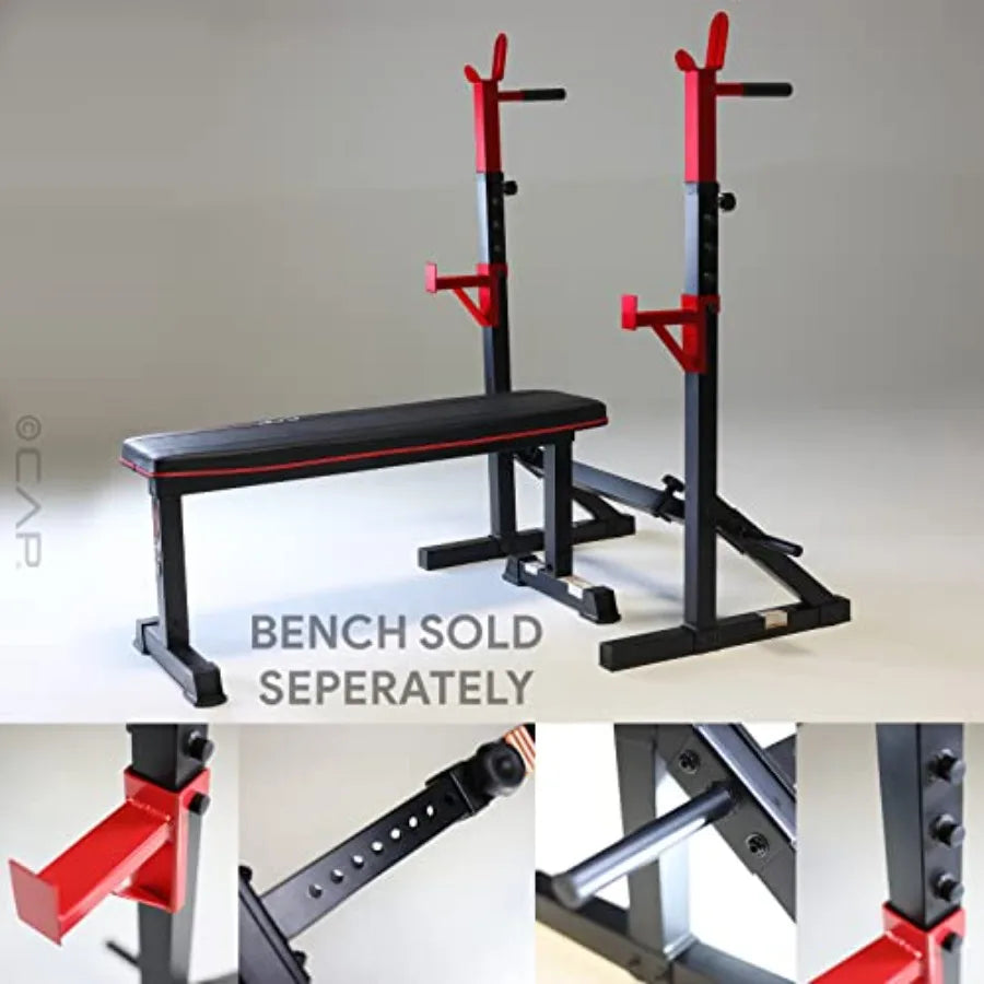 Adjustable Multi-Function Squat Rack – Space-Saving Steel Home Gym Rack