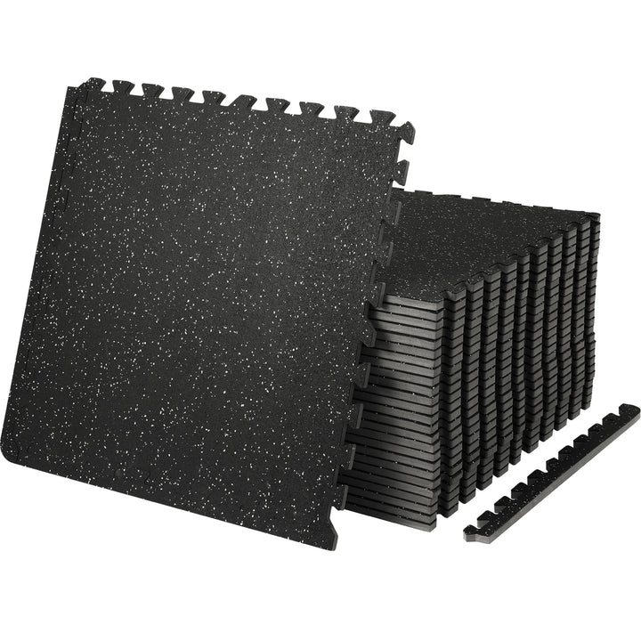 Interlocking Gym Floor Mats – EVA Foam & Rubber Top, Waterproof Exercise Flooring