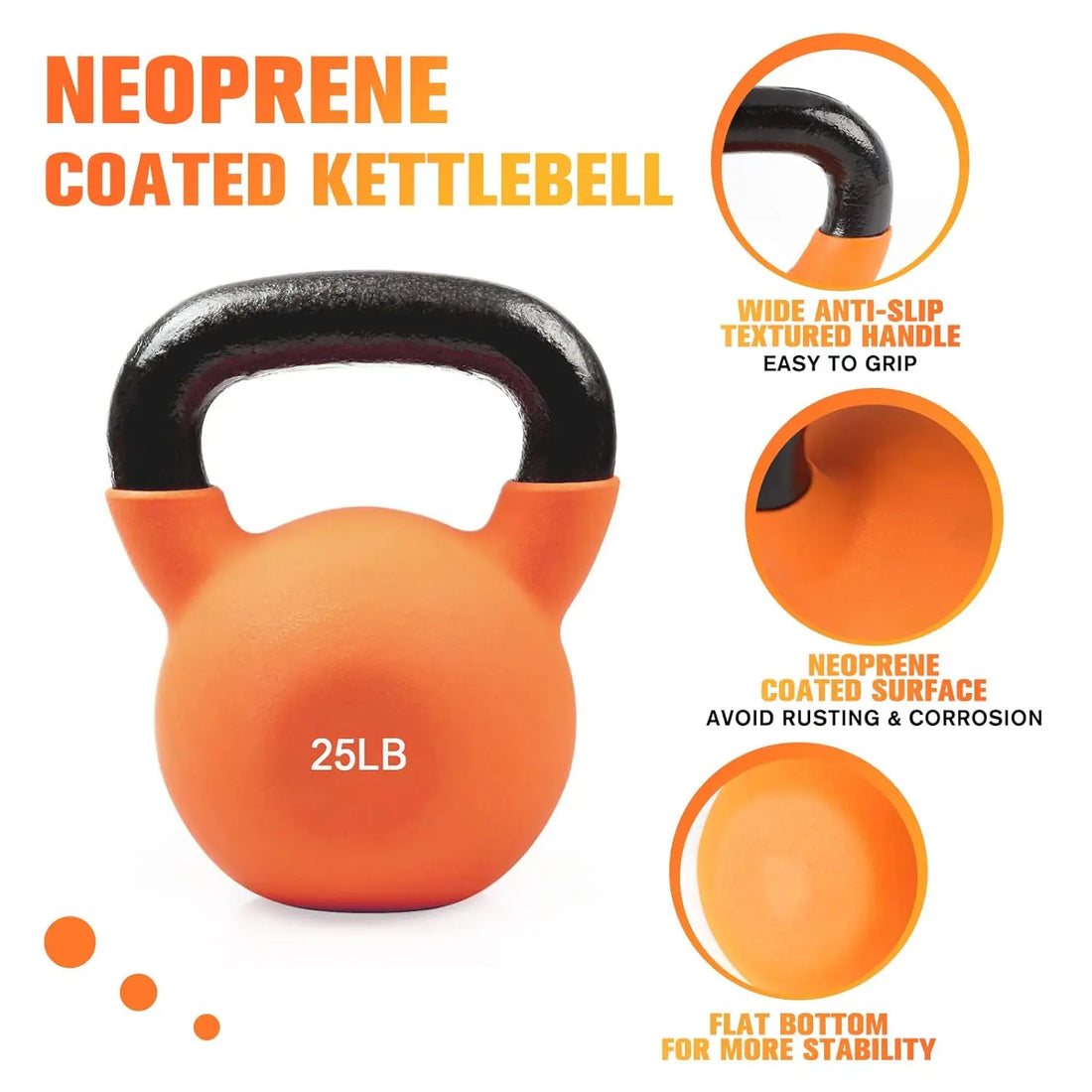 Neoprene Coated Cast Iron Kettlebell