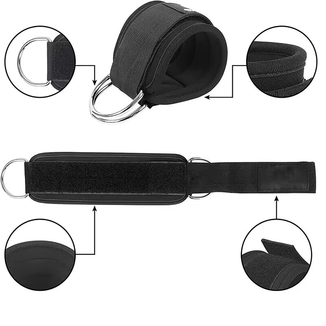 Ankle Straps Resistance Bands Set – Elastic Fitness Bands for Glutes, Legs & Gym Workouts