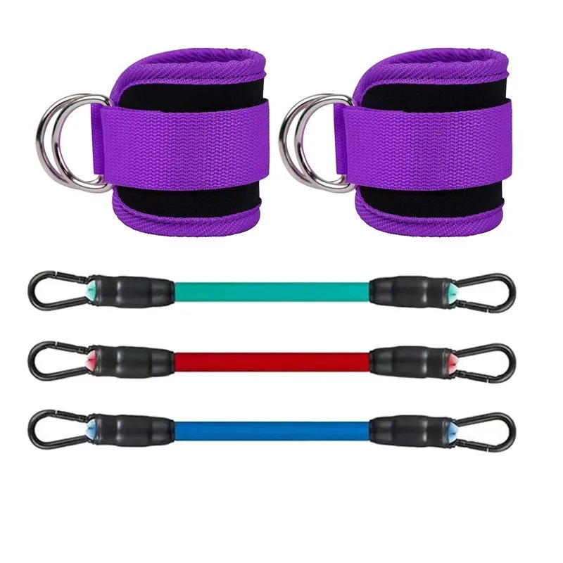 Ankle Straps Resistance Bands Set – Elastic Fitness Bands for Glutes, Legs & Gym Workouts