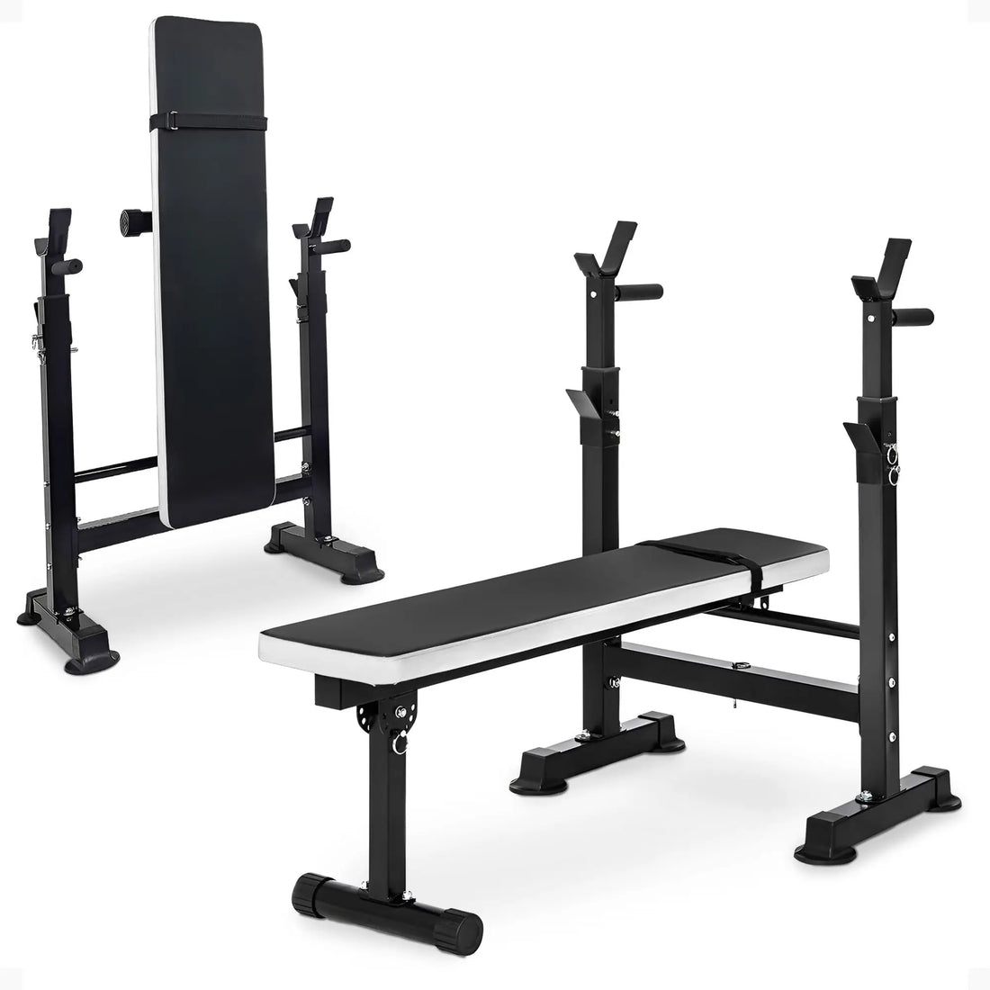 Weight Bench with Squat Rack – 400 lb Capacity, 6-Position Barbell Holder