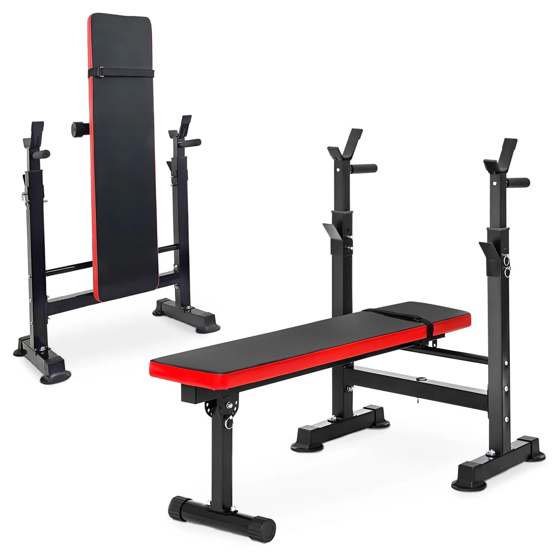 Weight Bench with Squat Rack – 400 lb Capacity, 6-Position Barbell Holder