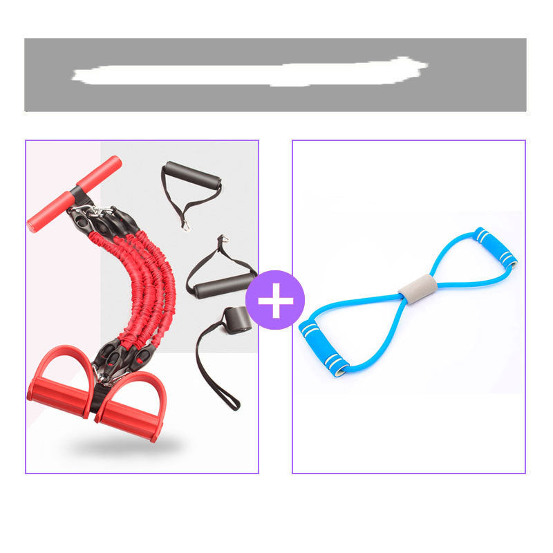 Multi-Function Latex Resistance Bands With Pedal Pull Rope For Fitness