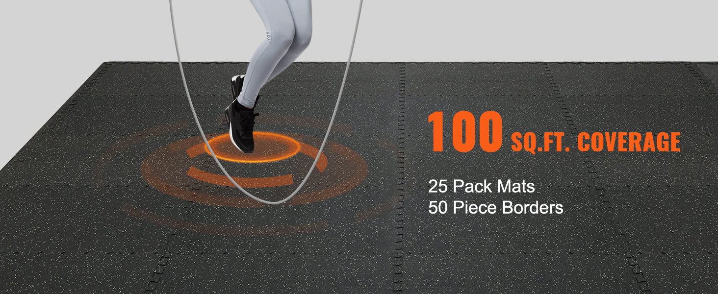 Interlocking Gym Floor Mats – EVA Foam & Rubber Top, Waterproof Exercise Flooring