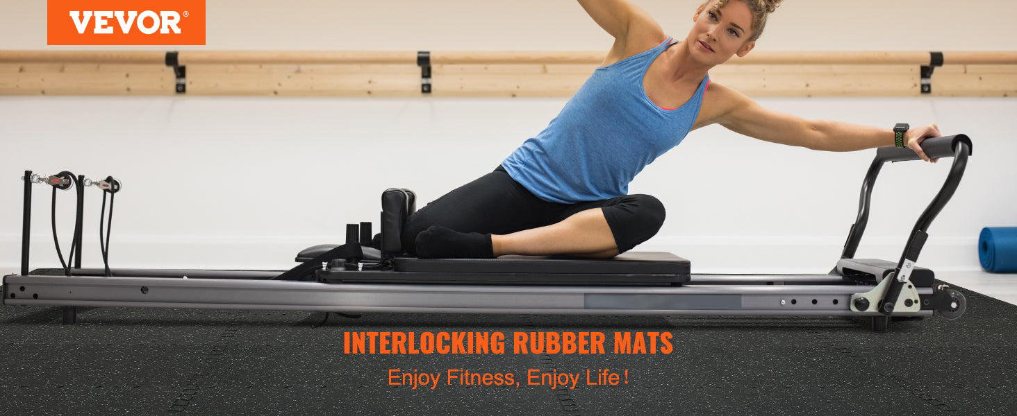Interlocking Gym Floor Mats – EVA Foam & Rubber Top, Waterproof Exercise Flooring